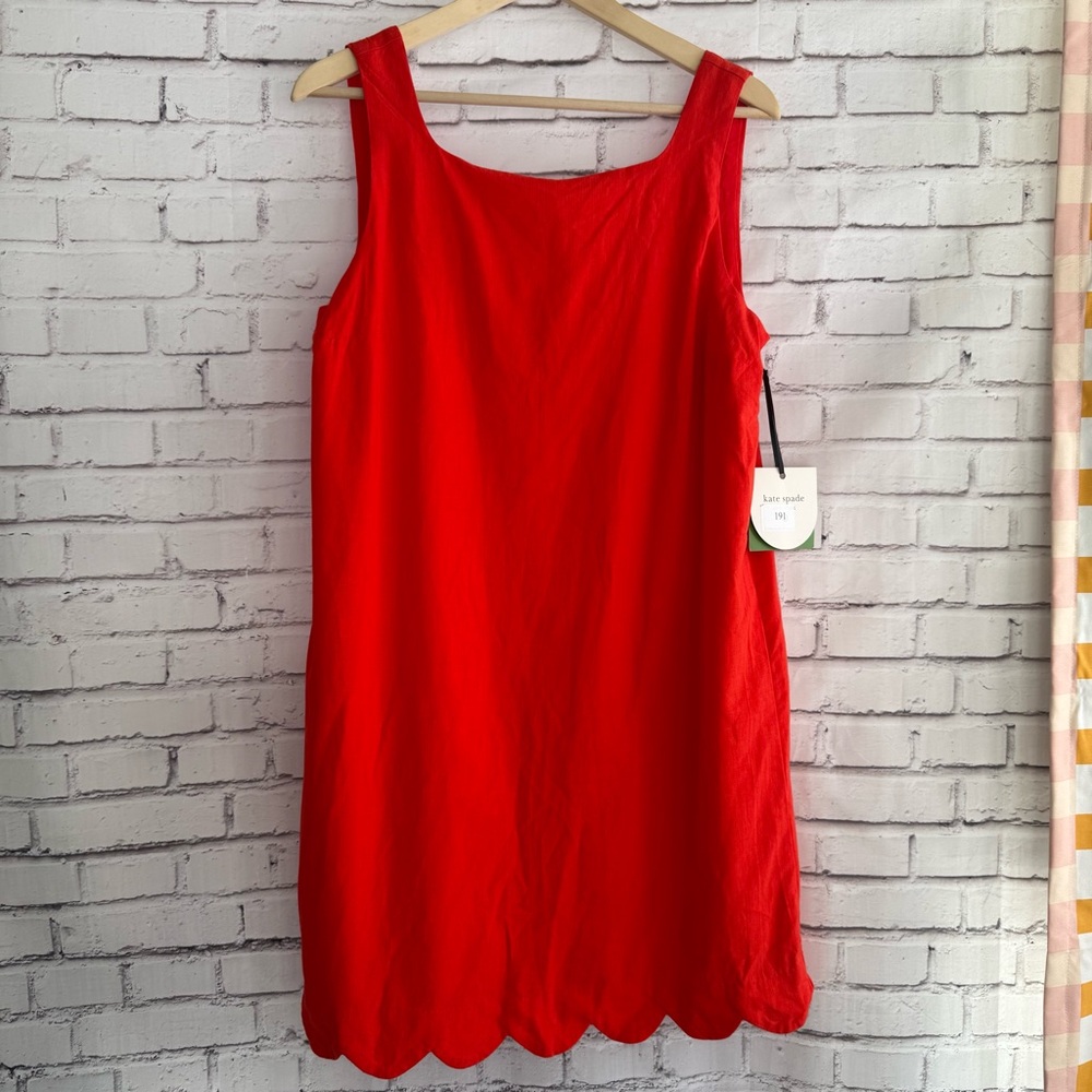 Kate Spade Vibrant Red Scallop Dress